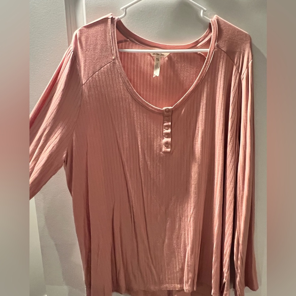 Matilda Jane long sleeve knit top (salmon color)